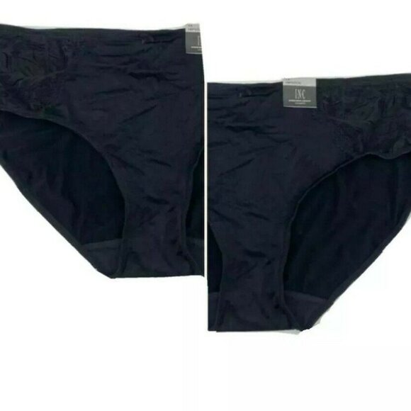 BOGO INC International Concepts Womens Lace Inset Hipster Panties Black 2X NEW - Picture 4 of 9